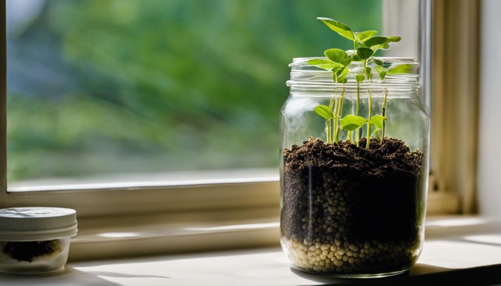 sprouting soybeans